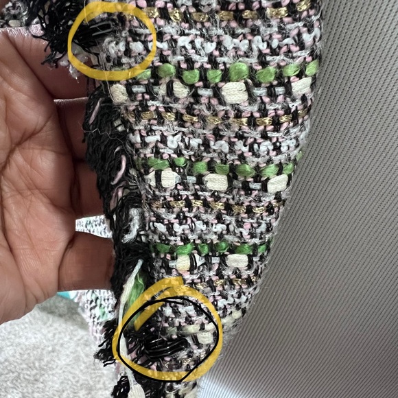 Boden Tweed Multicolor  3/4 Sleeve Blazer Size US 6 - Picture 3 of 9